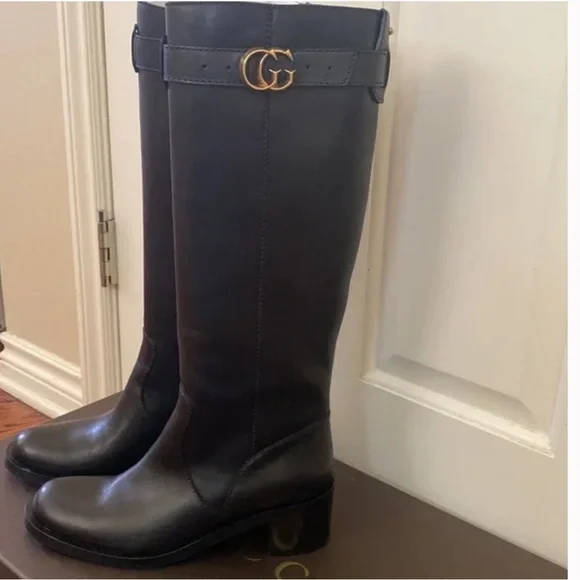 Gucci black leather boots - Picture 2 of 9